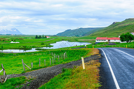 冰岛东北部的乡村地貌和景观农场旅游场地旅行草地土地农村爬坡国家绿色图片