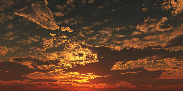 日落日出与射线和其他大气效果 3d 它制作图案戏剧性晴天场景气候太阳地平线天空阳光太阳光金子图片