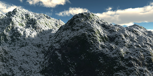 冬天有雪的高山  3d 它制作图案季节天空顶峰滑雪插图运动薄雾观光岩石风景图片