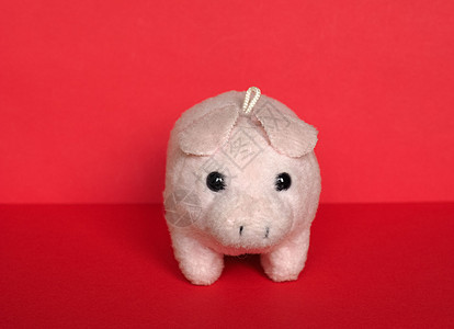 粉红肥猪玩具背景动物红色图片