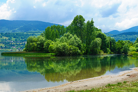 普拉夫湖蓝色旅行农村城市绿色码头村庄木头风景旅游图片