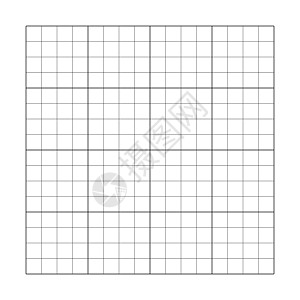 4x4 空网格 矢量模板方形单元格表 图形拼图它制作图案图片