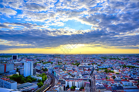 德国柏林空中观 德国天线天空首都地标城市教会建筑学街道旅行旅游图片