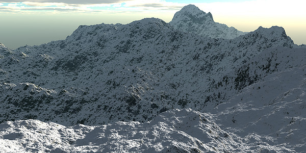 冬天有雪的高山  3d 它制作图案旅行天空爬坡滑雪水彩全景蓝色太阳旅游季节图片