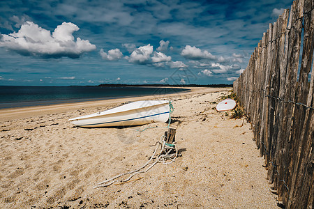 Landrezac海滩 Sarzeau Morbihan Britanny布列塔涅 Fran人行道太阳苔藓海岸线天空海岸脚印海洋图片