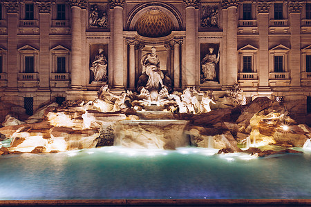 许愿池 在罗马 意大利建筑学帝国艺术色彩喷泉广场遗产石头风格国际图片