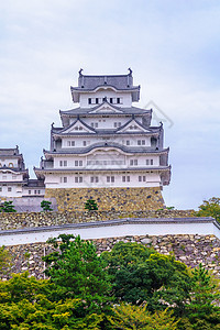 日本冰木吉城堡建筑历史性堡垒历史吸引力防御遗产公园建筑学文化图片