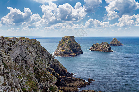克罗松半岛的PenHir角 Finistere省风景苔藓港口半岛沿海景点地标悬崖天气纪念碑图片