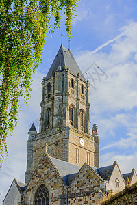 Orbec村教堂塔图片