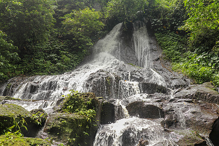 热带雨林的瀑布假期植物环境公园风景流动丛林森林荒野旅行图片