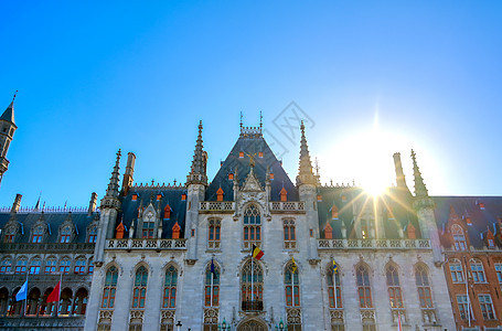 比利时布鲁日省法院市集广场历史性市场历史遗产景观建筑地标旅游图片