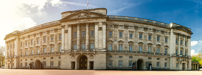 白金汉宫全景 联合王国伦敦地面建筑城市文化女王地标窗户纪念碑英语游客图片