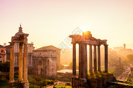 罗马论坛 罗马历史中心 意大利石头景观建筑学柱子首都观光古董土星地标旅游图片