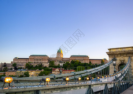 匈牙利布达佩斯Buda Castle景观旅行城堡爬坡蓝色建筑学历史性天空皇家纪念碑图片
