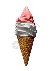 孤立的冰淇淋季节粉色牛奶食物锥体草莓背景图片