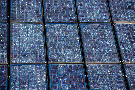 室内房顶上的晶体太阳能电池电器电子能源蓝色自然保护环境活力电子产品正方形技术图片