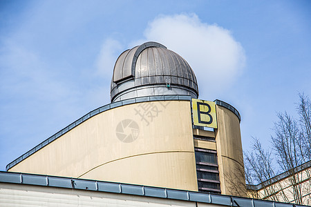 锡根大学天文台圆顶观测台天空建筑星星黄色蓝色天炉天文台金属学生科学图片