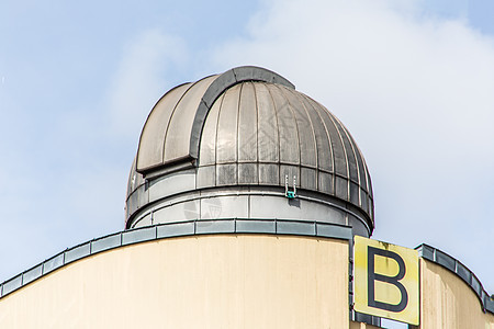 锡根大学天文台圆顶观测台科学学生建筑星星金属天空观景台蓝色天炉黄色图片