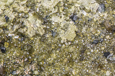 Epidote和晶体石头硅酸盐矿物学黄色岩石水晶矿物质绿色图片