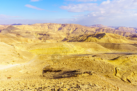 Eilat山Yoash山沙漠景观旅游砂岩编队海湾悬崖地标岩石旅行沙漠风景图片