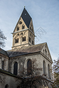 科隆的罗马罗曼语basilica大厅新市场建筑树木寺庙棕色圆形绿色图片