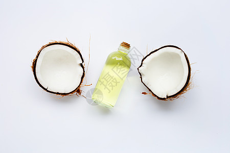 椰子油和白椰子可可面包营养芳香饮食棕榈市场情调温泉疗法图片