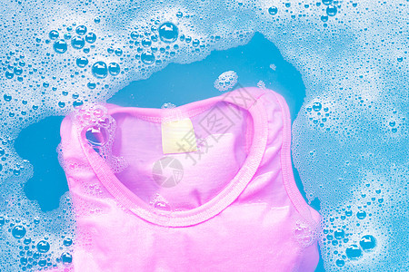 粉红孩子没有袖子的衬衫在婴儿洗衣液中浸泡d连体衣家务袜子生活纺织品卫生男生篮子女孩棉布图片