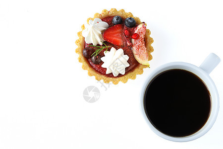 混合水果加黑咖啡果图片