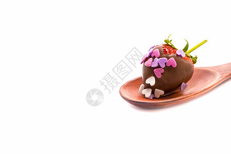 巧克力涂层草莓水果奶油美食叶子紫色浆果饮食甜点小吃营养图片