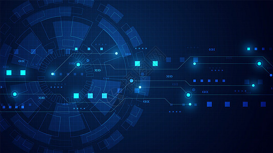 具有高科技数字数据的电路技术背景电子产品插图互联网蓝色电气工程芯片网络母板计算图片