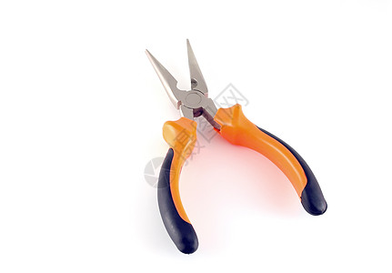 橙和黑钳建造工人金属黑色刀具维修技术宏观乐器塑料图片