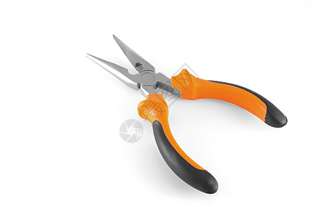 橙和黑钳宏观塑料硬件建造工人刀具电工黑色技术金属图片