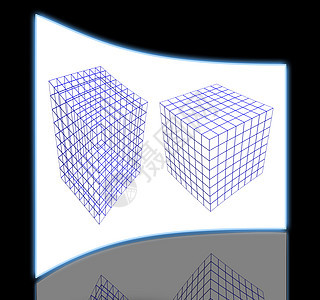 两箱铁丝网绘图数学条纹骨架绘画形状表面符号插图计算机图片