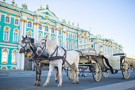 俄罗斯圣彼得堡宫宫广场的埃米切奇人员帝国访问景观大车艺术建筑学观光场景地标图片