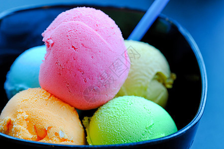 冰淇淋和柠檬白色橙子桌子产品蓝色黄色杯子薄荷榴莲奶油图片