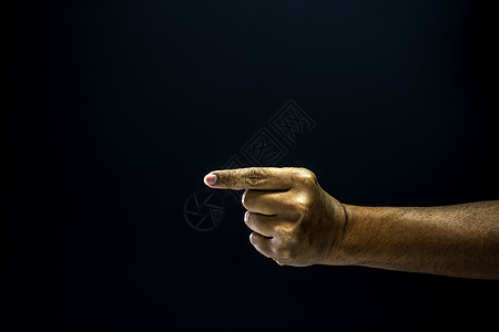 手捏手指 因为给概念黑暗的风格背心手势指甲帮助身体成人黑色拇指黄色奉献图片