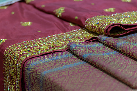 真丝织物泰国和亚洲风格纺织品装饰品丝绸文化衣服奢华工艺墙纸手工业纹理图片