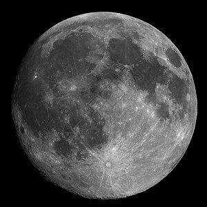 用望远镜看到满月月相摄影天文学月球宇宙卫星天文天空图片
