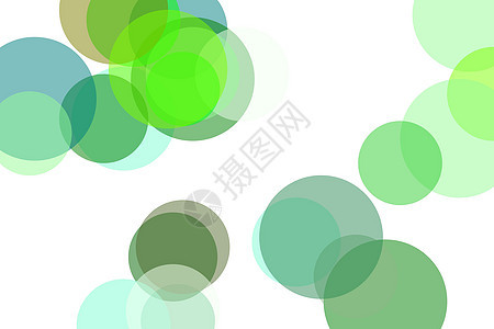 抽象的绿色圆圈插图背景极简几何学主义者背景图片