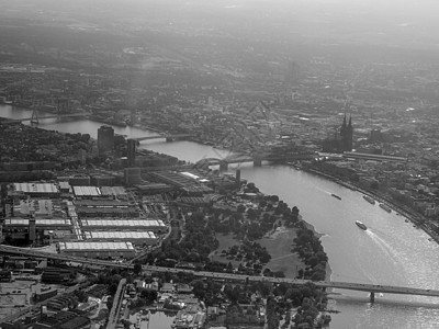 Koeln 空中视图地标景观大教堂鸟瞰图黑色主场城市建筑学建筑白色图片