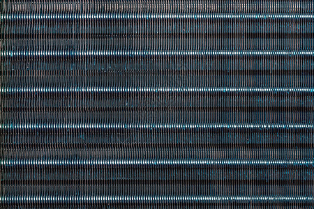 蓝色亲水涂层散热器-空调蒸发器特写线圈纹理图片