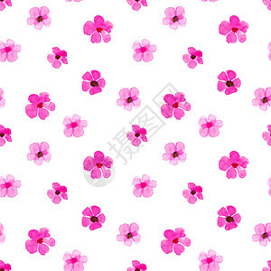 花卉水彩无缝图案背景设计 矢量图纺织品织物绘画装饰品玫瑰插图热带植物花瓣蓝色图片