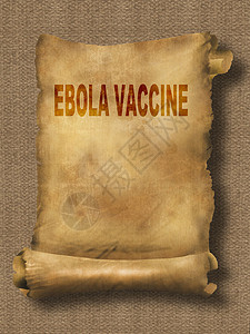 ebola疫苗古董战略床单羊皮纸写作棕色历史手稿滚动插图背景图片