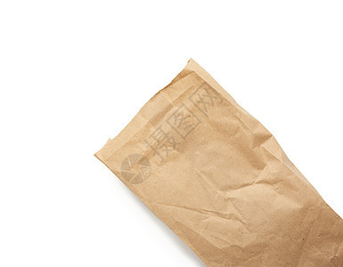 白背上隔绝的棕色克拉夫纸纸回收店铺牛皮纸食物商品生态午餐工作室折叠商业图片
