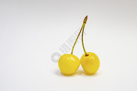 白色背景的黄色樱桃花园蔬菜饮食甜点水果植物团体橙子美食叶子图片