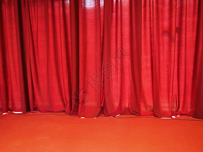 红色幕幕幕背景纺织品衣服窗帘展示织物剧院图片