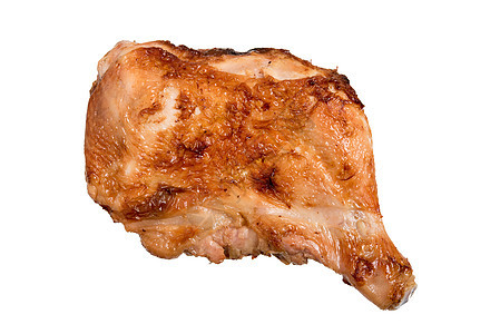 在白色背景上孤立的灰色鸡小腿翅膀小吃餐厅棕色食物营养黄色烹饪菜单油炸图片
