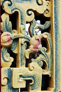 雕刻的花朵图案精神历史性宗教建筑学古董样本装饰建筑装饰品窗户图片