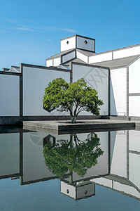 苏州博物馆的建筑图景建筑学几何学旅游天空博物馆蓝色文化传统场景花园图片