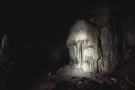 老挝洞穴岩石圣所编队旅游悬崖蓝色地质学风景地标图片